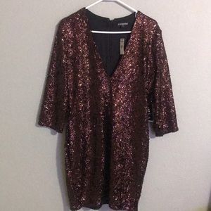 Express Sequin Mini Dress